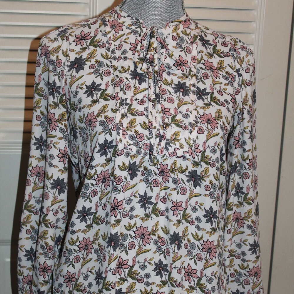 LOFT Floral Print Polyester Blouse
